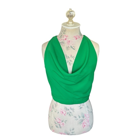 Zara Tops - ZARA Flowy Draped Neckline Crop Top – Size XS